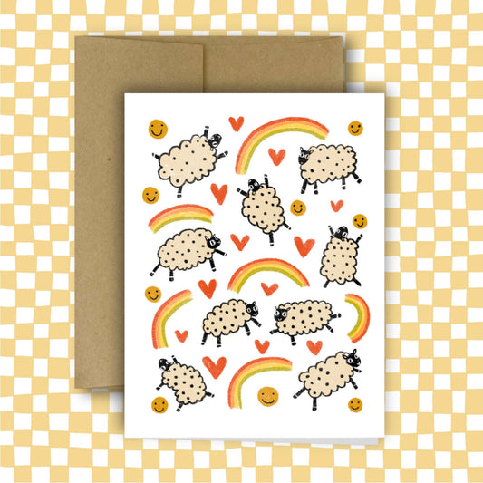 Sheep Magic Greeting Card by Rani Ban