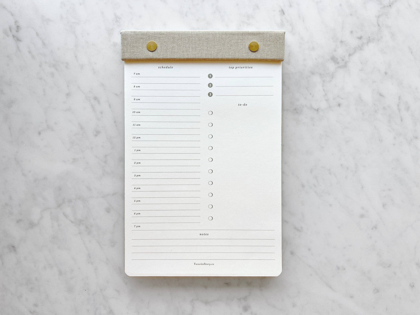 Daily Planner Notepad by Favorite Story Paperie