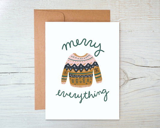 Merry Everything Holiday Greeting Card by Marigold Press