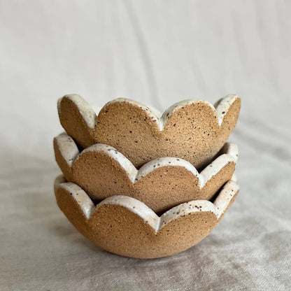 Cream Flower Ring Dish by Void & Form Ceramics