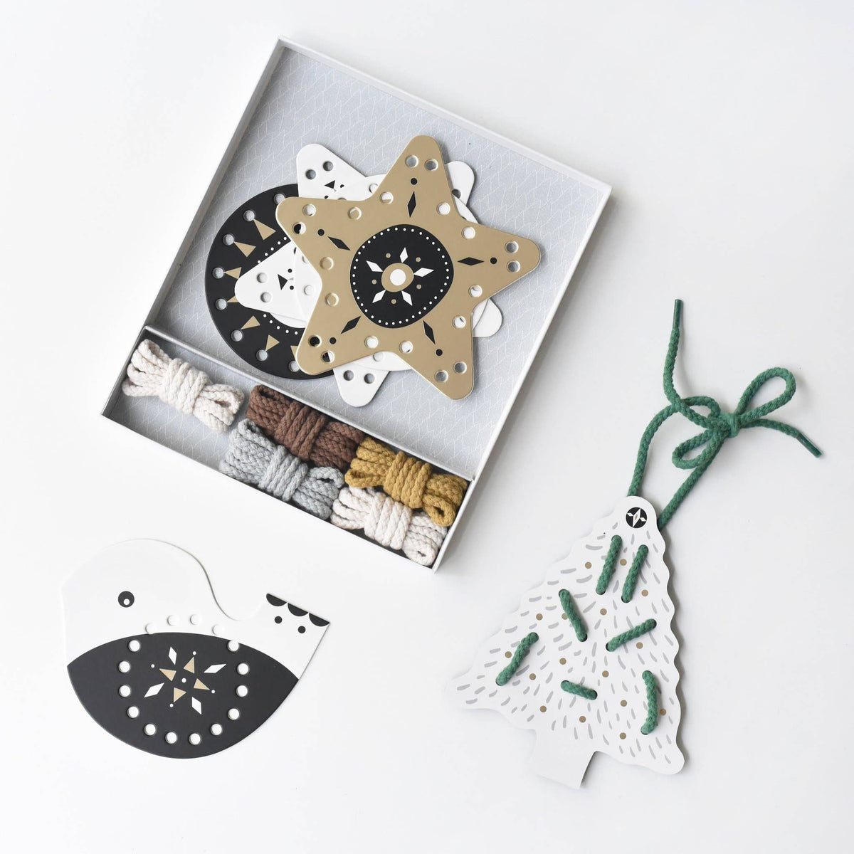 Festive Fun Lacing Ornaments by Wee Gallery