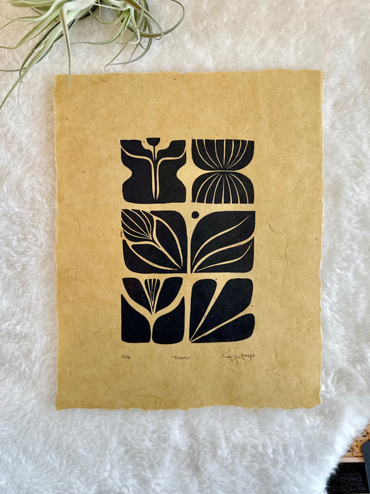 Bloom 8x10 Original Print | Black by Adrift Prints