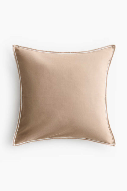 Cotton Canvas 20"x20" Accent Pillow | Beige