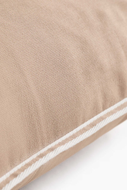Cotton Canvas 20"x20" Accent Pillow | Beige