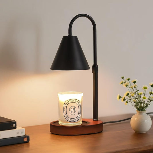 Candle Warmer | Black + Walnut