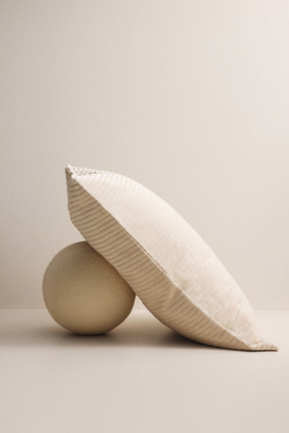 Corduroy 20"x20" Accent Pillow | Cream