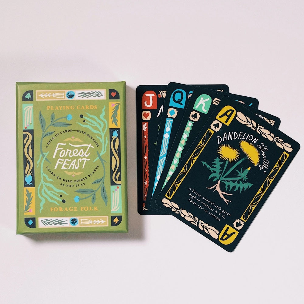 Forest Feast Edible Plant Deck of Playing Cards by Forage Folk
