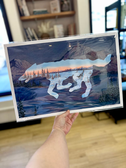 Fun at 40 Below 13x19 Print by AnnMarie Henderson