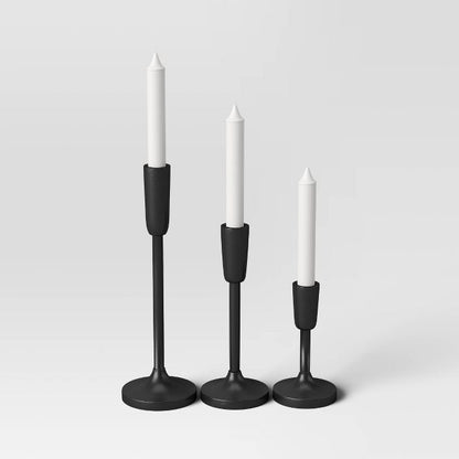 Black Taper Candleholders