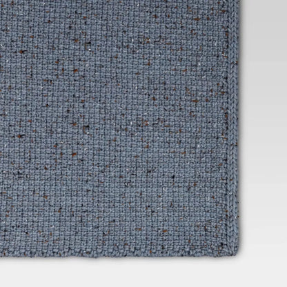 Marled Knit Throw Blanket | Denim Blue
