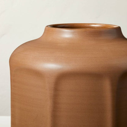 Faceted Ceramic Vase