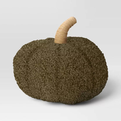 Harvest Season Boucle Pumpkin Pillow