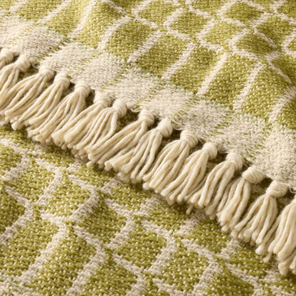 Grid Knit Throw Blanket