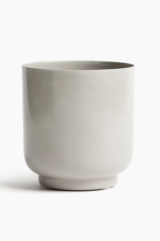 Gray Day 6" Metal Planter