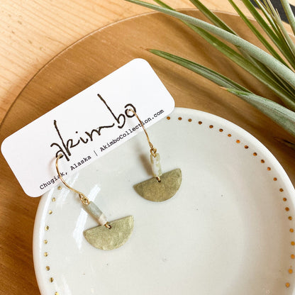 Driftwood Jade Earrings by Akimbo Collection
