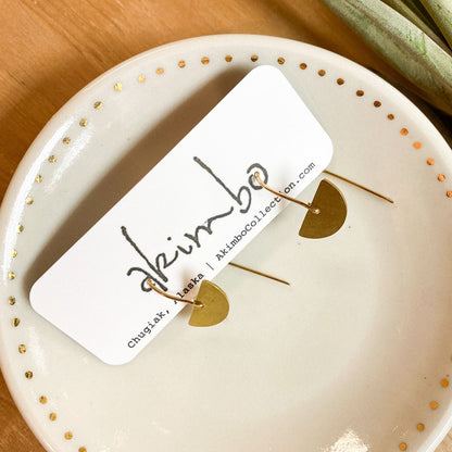 Petra Brass Earrings by Akimbo Collection