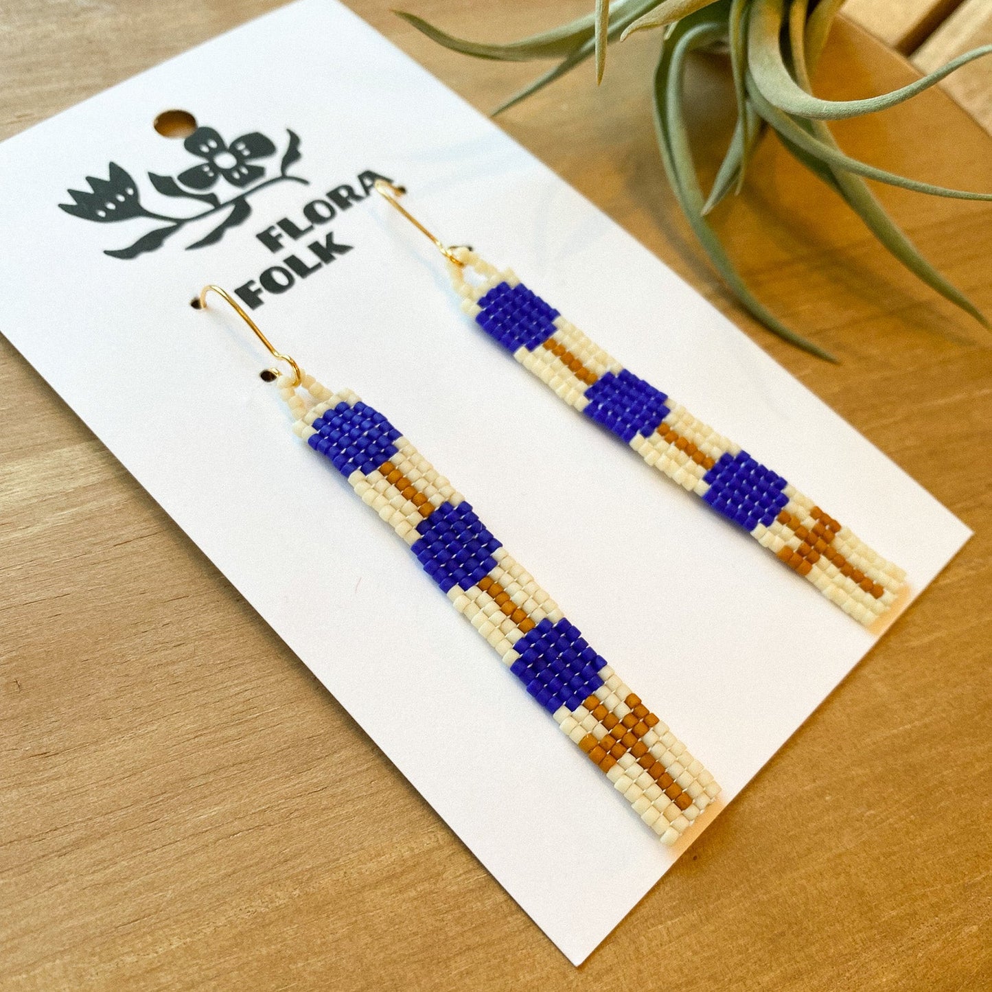 Floral Sprig Earrings | Cobalt by Flora Folk