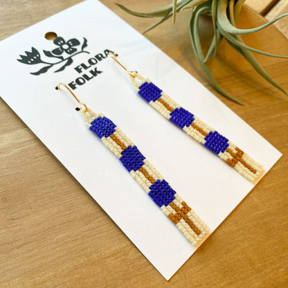 Floral Sprig Earrings | Cobalt by Flora Folk