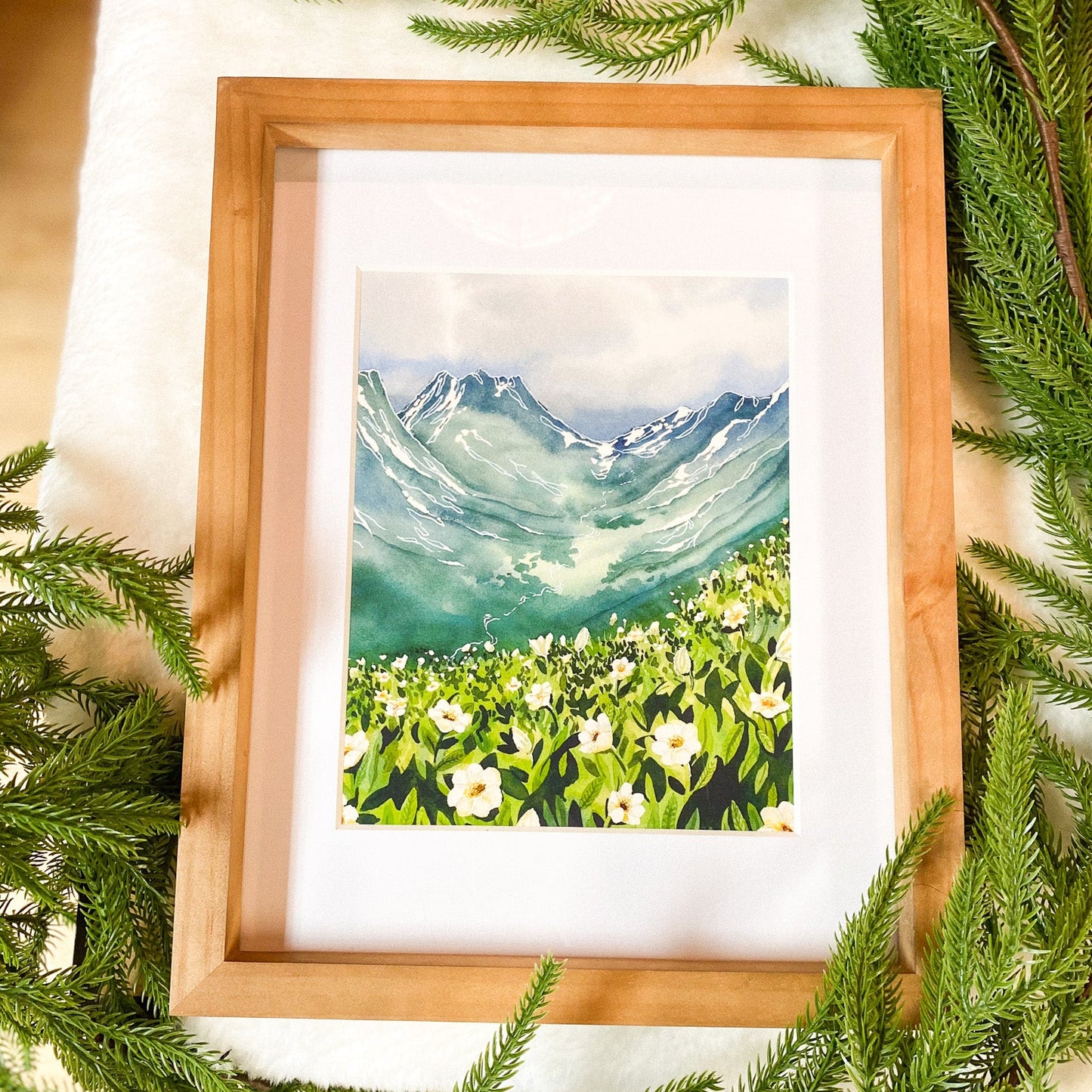 Framed Mountain Avens 8x10 Print by Jill Richie