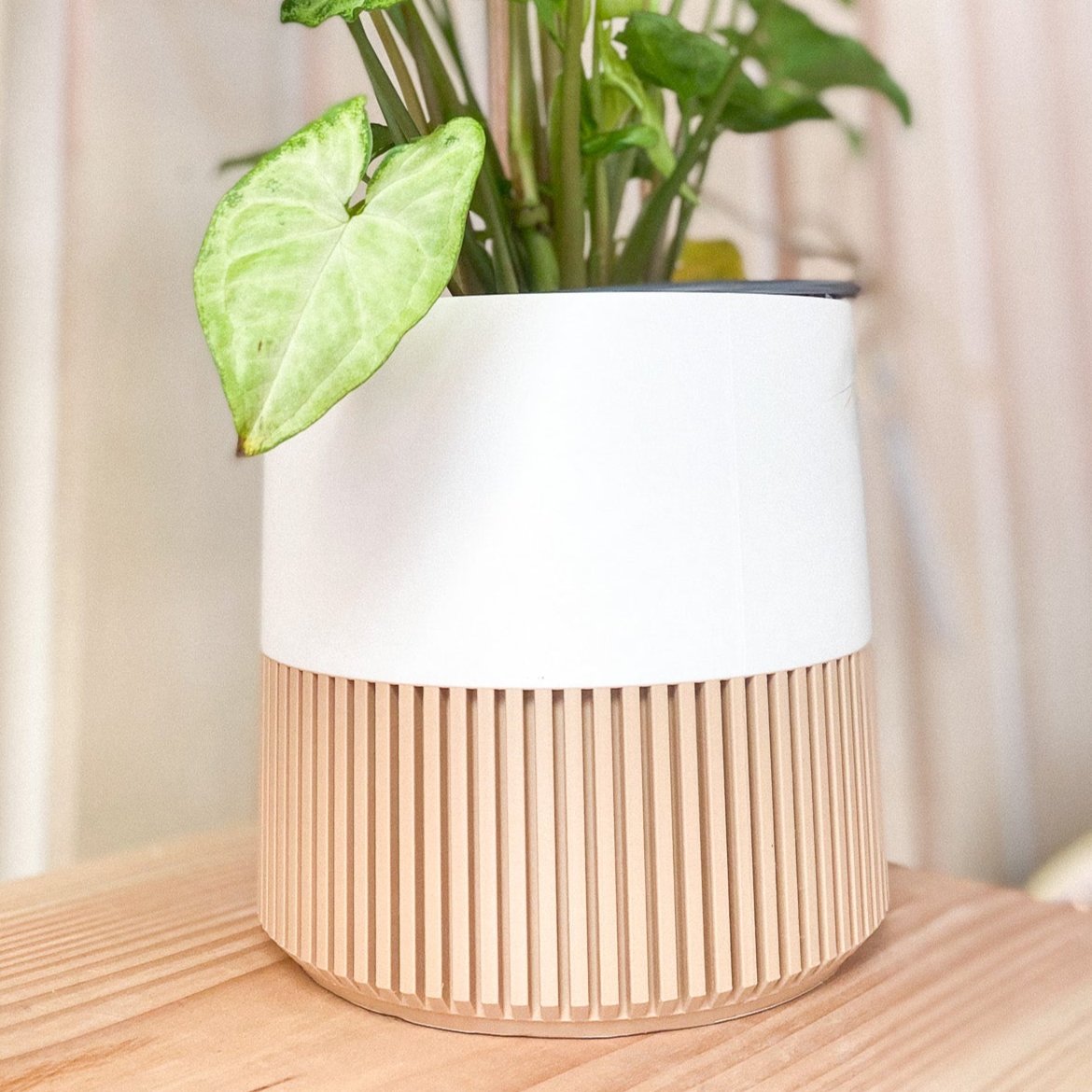 Modern Slat Planter | White by Prairie City Printing Co.