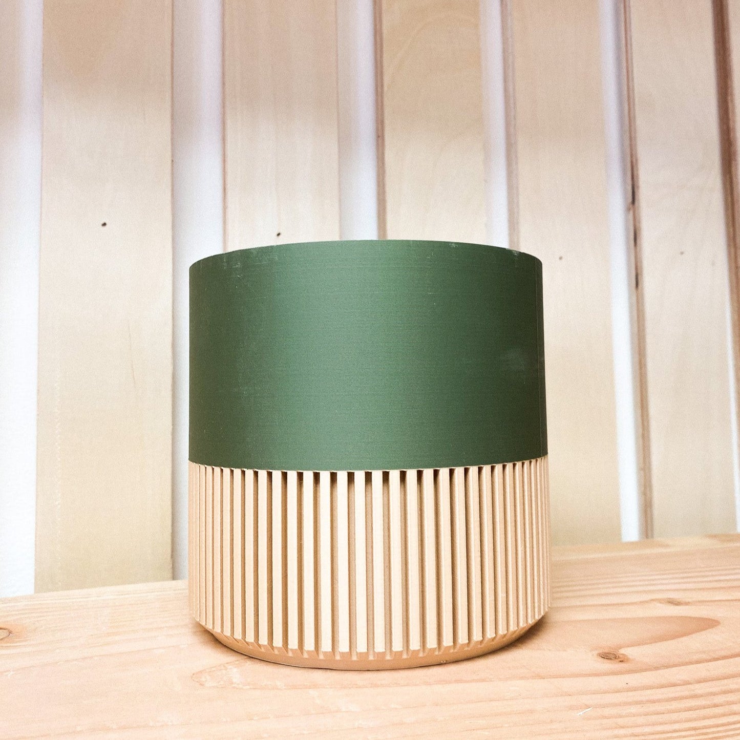 Modern Slat Planter | Olive by Prairie City Printing Co.