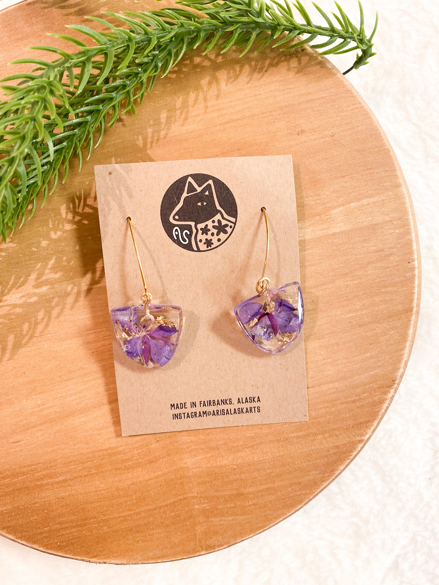 Fireweed Earrings #108 by Arisa Sasaki