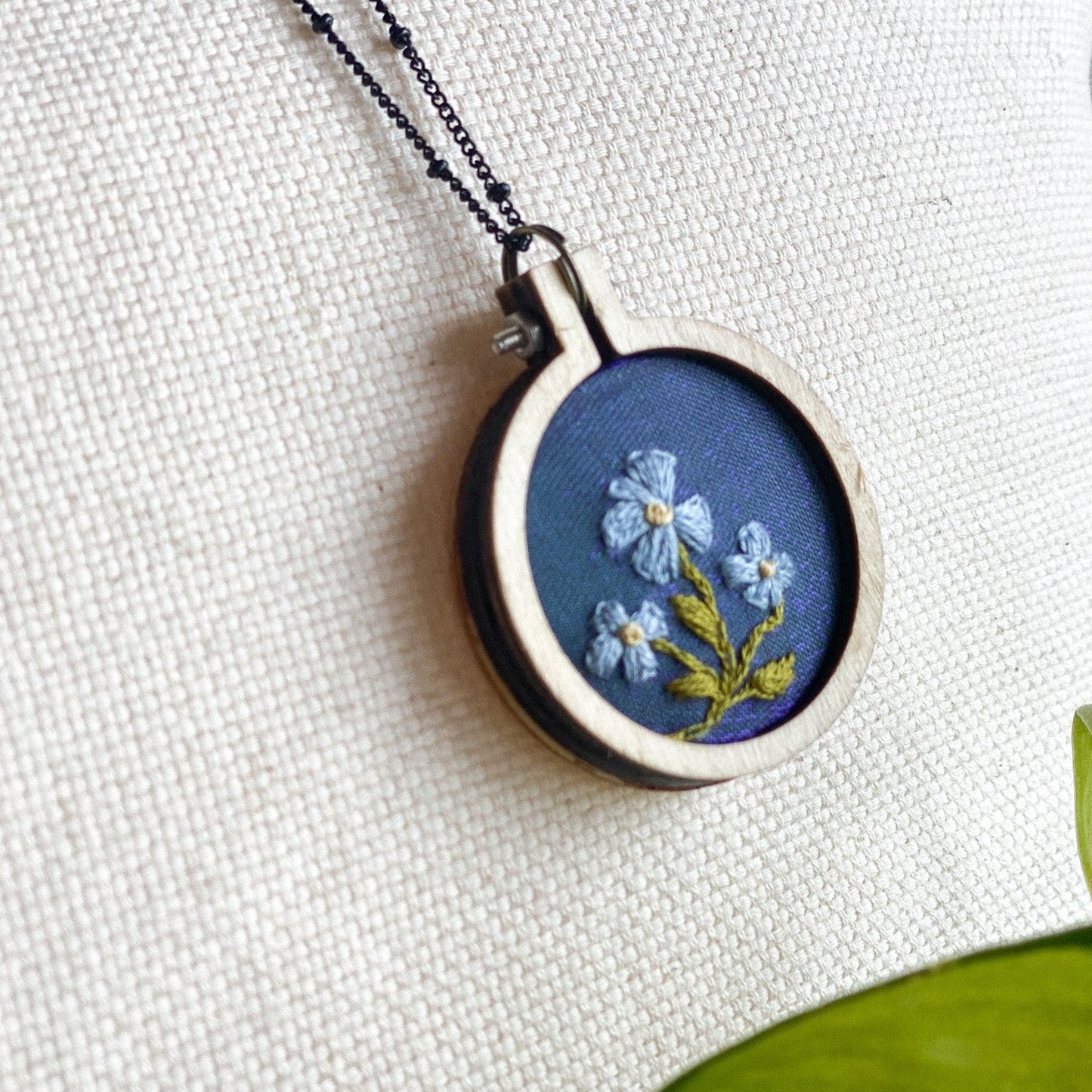3 Forget-Me-Nots Necklace by Brittany Montour