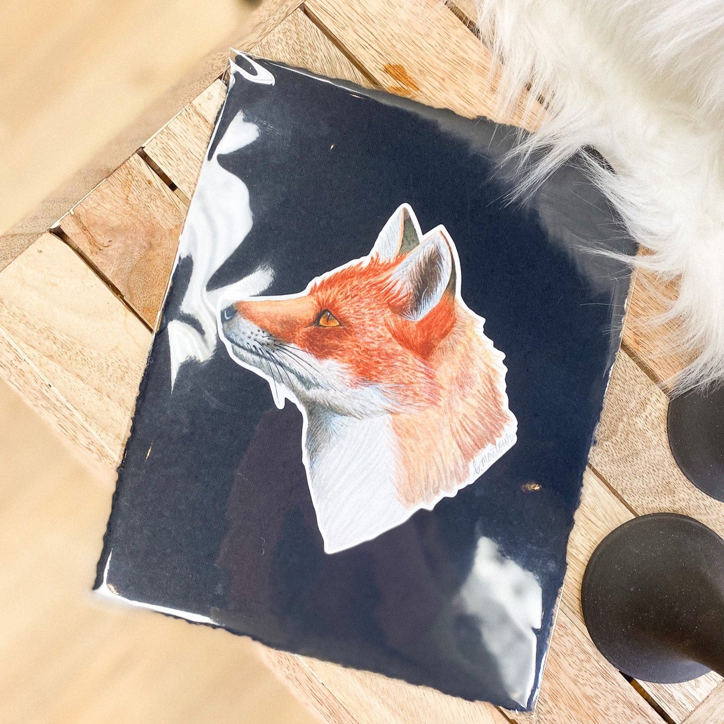 Mr. Fox 8x10 Print | Black by Brittany Montour