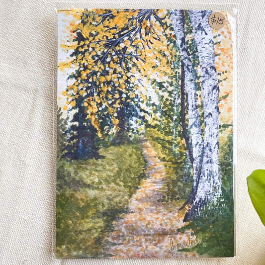 Fall Path 5x7 Print by Brittany Montour