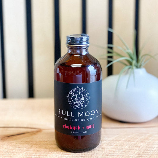 Rhubarb & Mint Simple Syrup by Full Moon