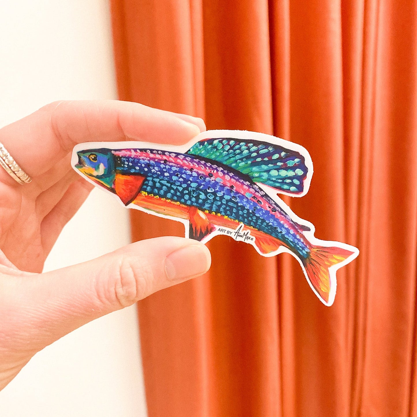 Arctic Grayling Sticker by AnnMarie Henderson
