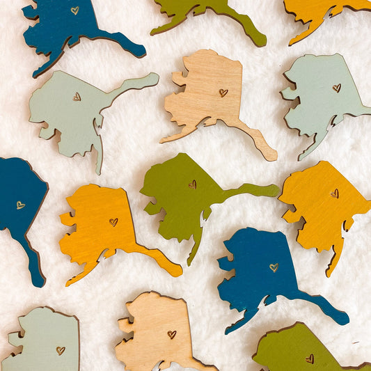 Fairbanks, Alaska Heart Magnet