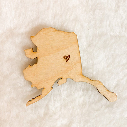 Fairbanks, Alaska Heart Magnet