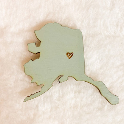 Fairbanks, Alaska Heart Magnet