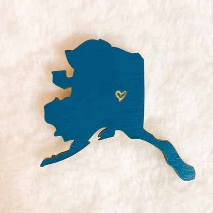 Fairbanks, Alaska Heart Magnet