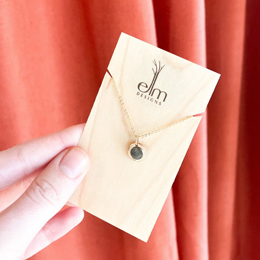 Gold / Shibuichi Disc Pendant by Elm Designs