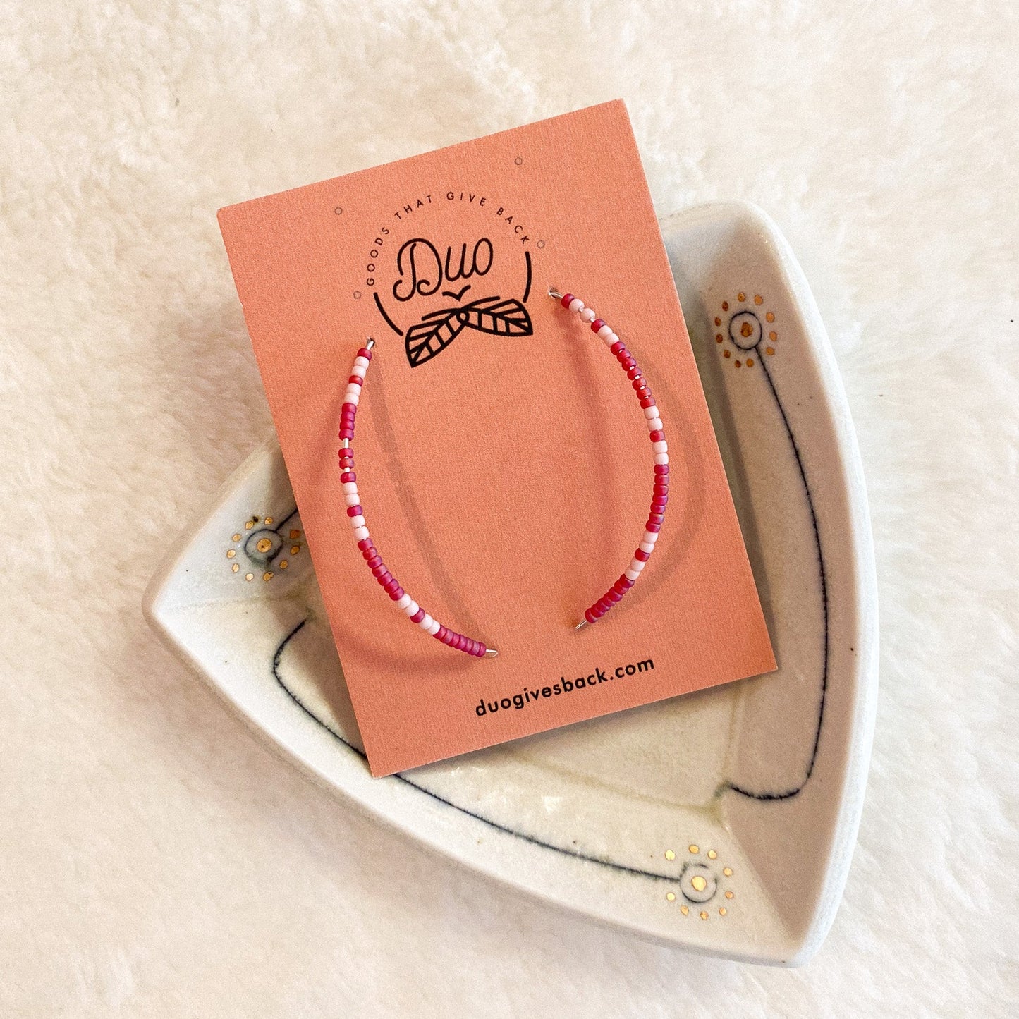 Sydney Earrings | Sterling Silver + Pink/Pink by DUO Goods