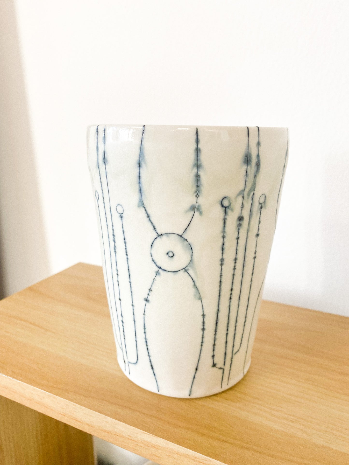 Liminal Porcelain Tumbler with Gold Luster by K.Olson
