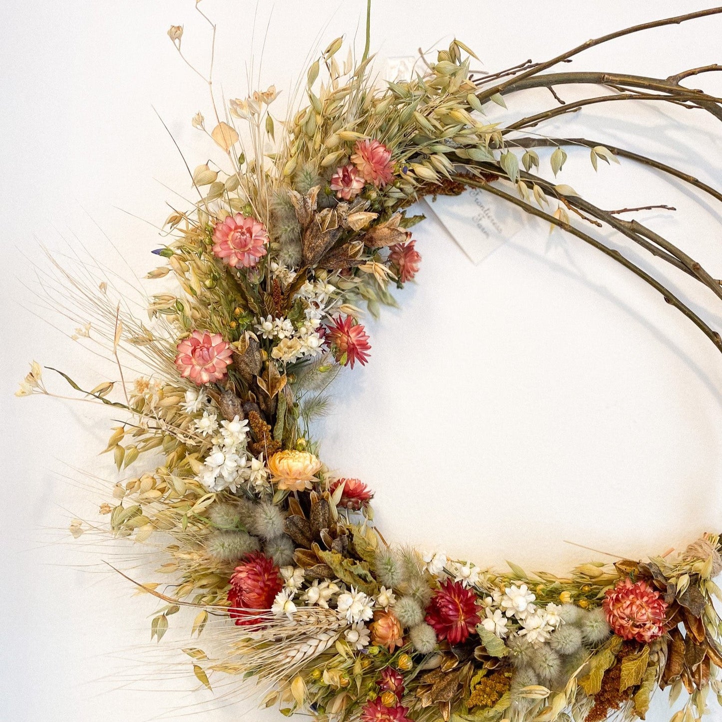 Half Moon Wreath - Dried Flowers by Frontieress Farm