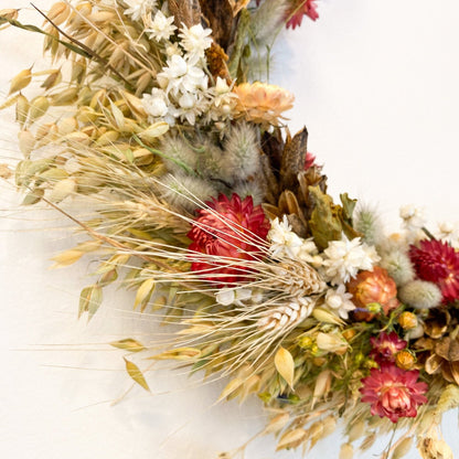 Half Moon Wreath - Dried Flowers by Frontieress Farm