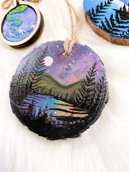 Moonscape Hand-Painted Ornament by Brittany Montour