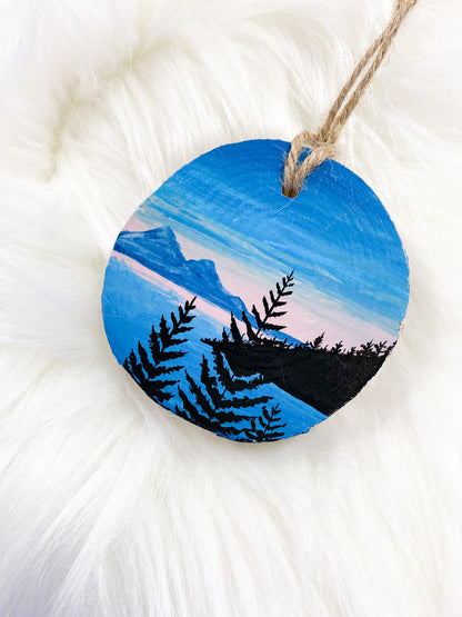 Lakeside Sunset Hand-Painted Ornament by Brittany Montour