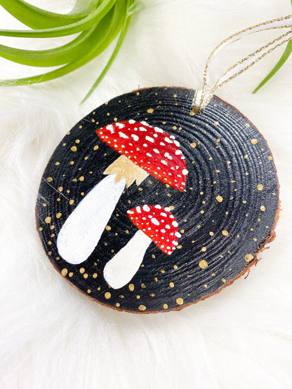 Amanita Night Hand-Painted Ornament by Brittany Montour