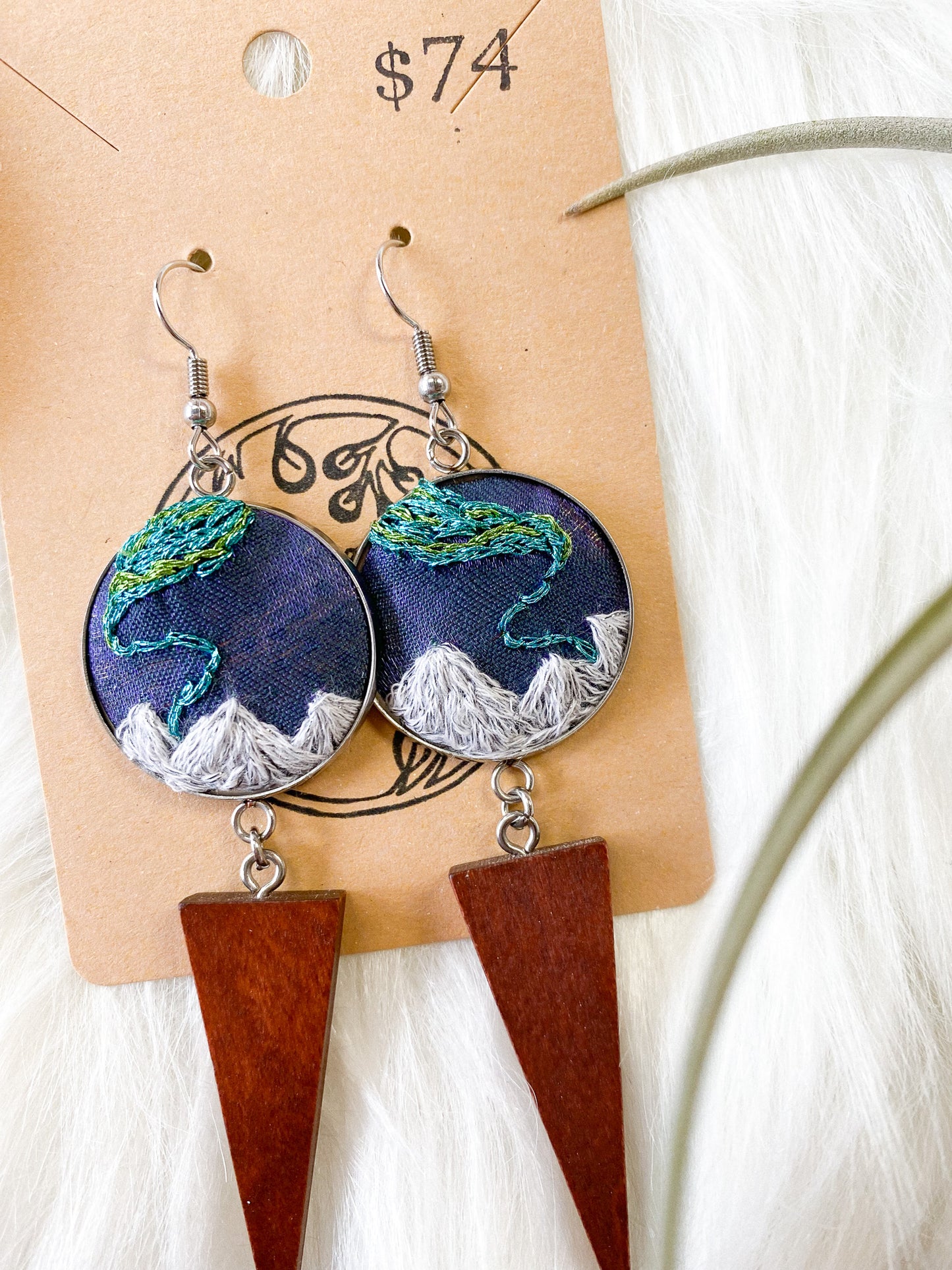 Aurora Over White Mountains Earrings by Brittany Montour