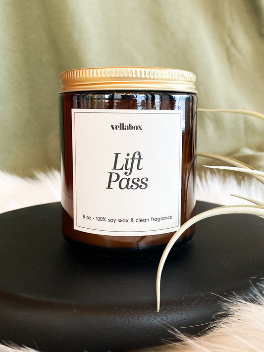 Lift Pass Soy Wax Candle by Vellabox