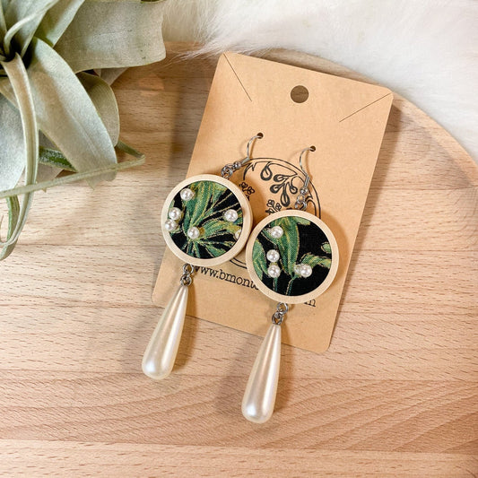 Snowberry Dewdrop Earrings by Brittany Montour