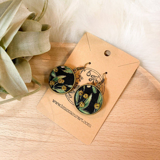 Golden Wildberries Earrings by Brittany Montour