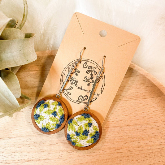 Blueberry Picking Earrings by Brittany Montour