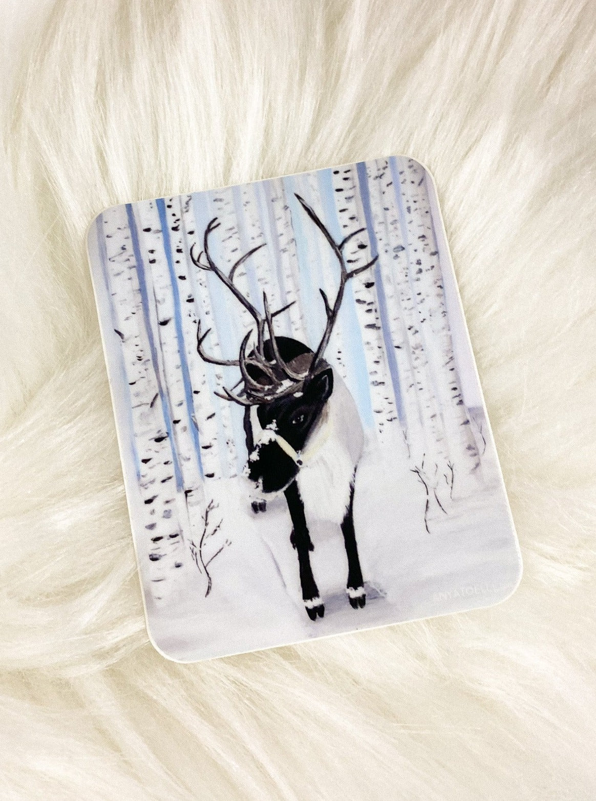 Ruby the Reindeer Sticker by Anya Toelle