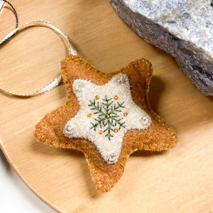 Snowflake Star Felt Ornament by Brittany Montour